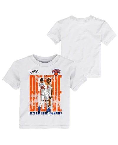 Outerstuff Toddler Og Anunoby Karl-Anthony Towns White New York Knicks 2026 Nba Finals Champions Believe T-Shirt