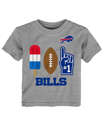 Nfl Toddler Heather Gray Buffalo Bills Americana Pop T-Shirt