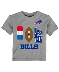 Nfl Toddler Heather Gray Buffalo Bills Americana Pop T-Shirt