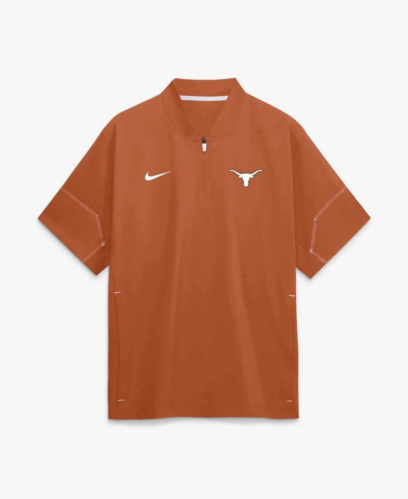 Nike Men's Texas Orange Longhorns 2026 Sideline Short Sleeve Quarter-Zip Coaches Jacket
