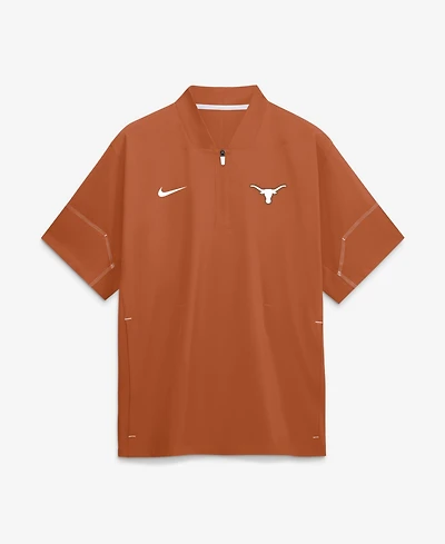 Nike Men's Texas Orange Longhorns 2026 Sideline Short Sleeve Quarter-Zip Coaches Jacket