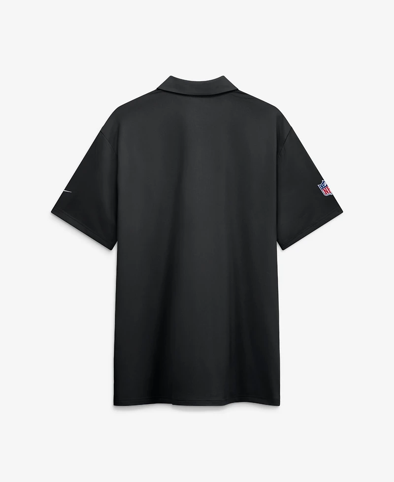 Nike Men's Black New Orleans Saints Sideline Powerful Blocking Dri-fit Tour Polo Shirt