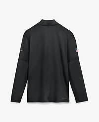Nike Men's Black Philadelphia Eagles Sideline Logo Glory Midweight Dri-fit Half-Zip Pullover