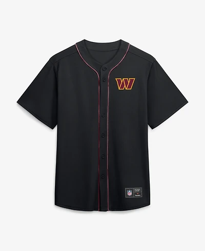 Fanatics Men's Black Washington Commanders After Hours Button-Up Baseball Top