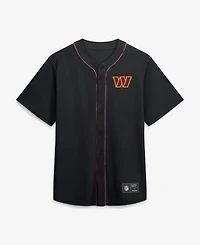 Fanatics Men's Black Washington Commanders After Hours Button-Up Baseball Top