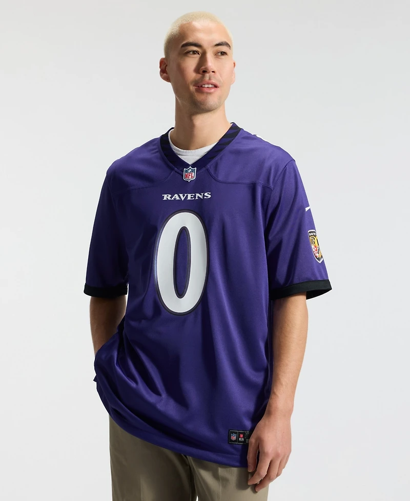 Nike Men's Roquan Smith Purple Baltimore Ravens Team Game Jersey