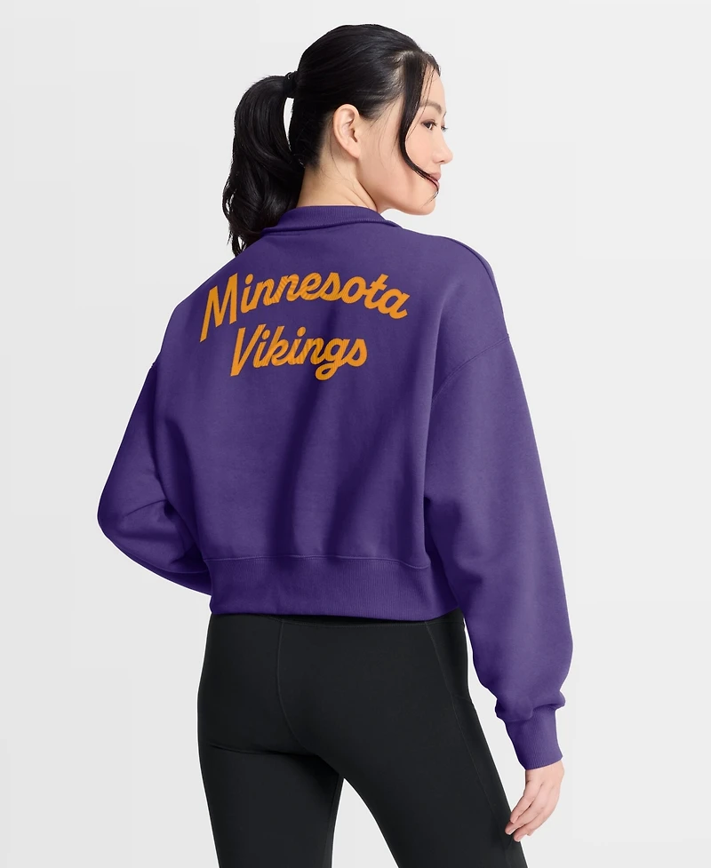Nike Women's Purple Minnesota Vikings Phoenix Fleece Quarter-Zip Sweatshirt