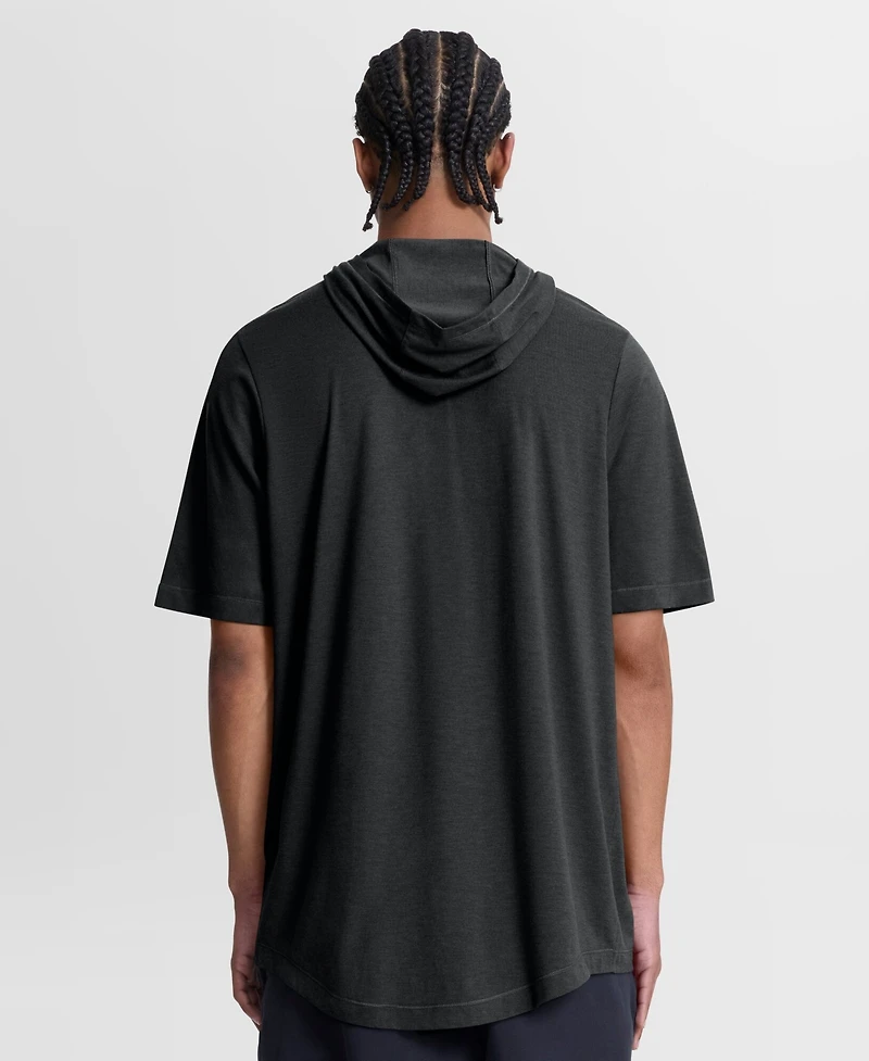 Nike Men's Black Atlanta Braves Arched Wordmark Tri-Blend Hooded T-Shirt