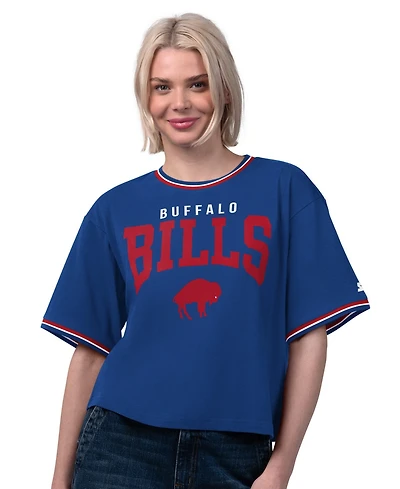 Starter Women's Buffalo Bills Vintage Ace Oversized Cropped T-Shirt