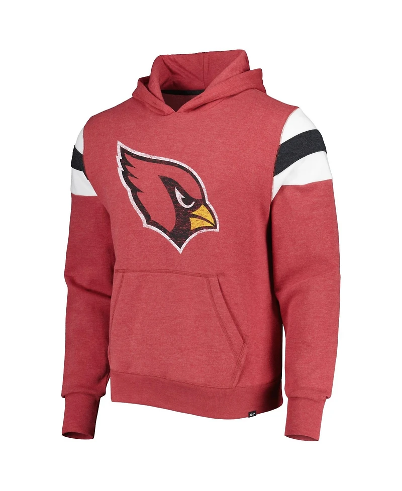 '47 Brand Men's Heathered Cardinal Arizona Cardinals Premier Nico Pullover Hoodie