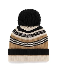 '47 Brand Women's Natural Cleveland Browns Barista Cuffed Knit Pom Hat