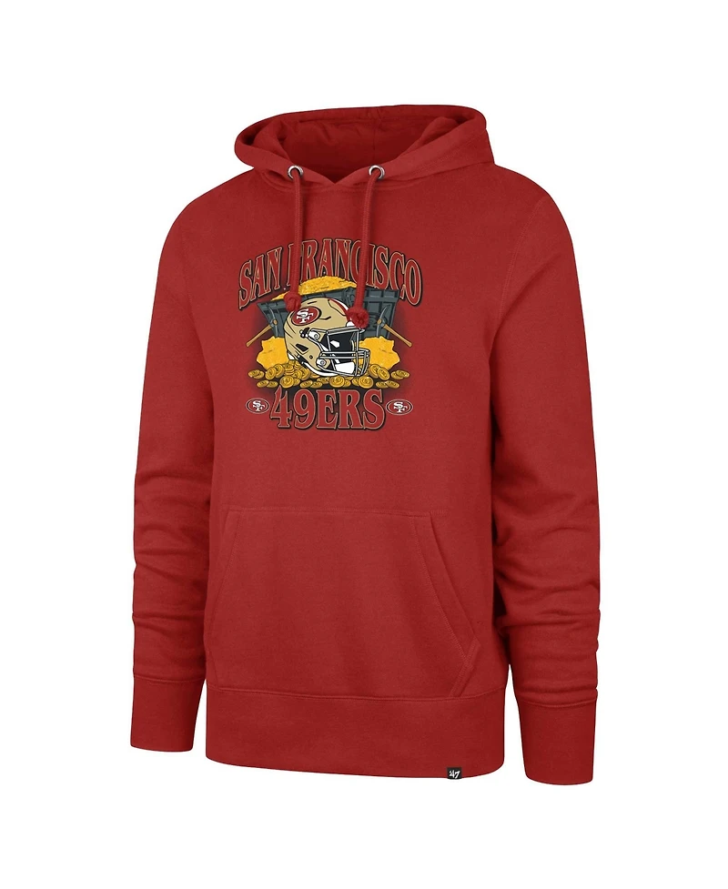 47 Brand Men's Scarlet San Francisco 49ers Regional Headline Hoodie