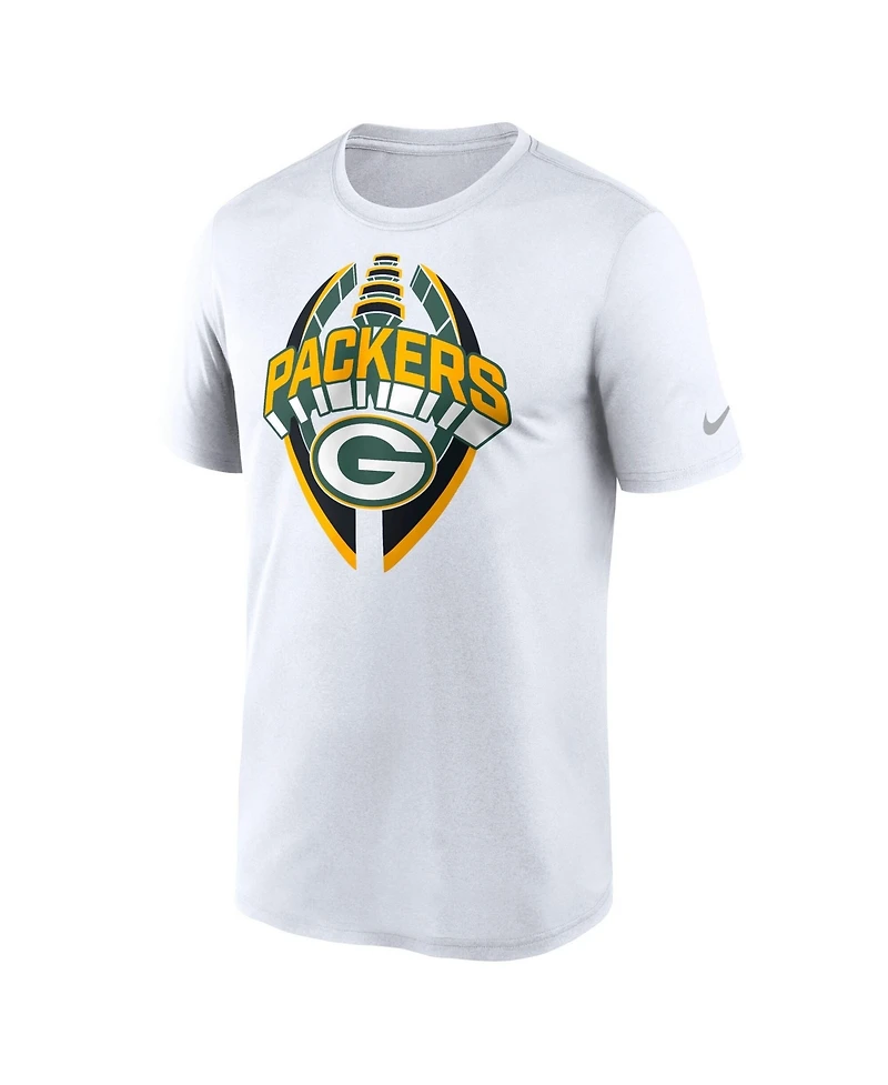 Nike Men's White Green Bay Packers Legend Icon Performance T-Shirt