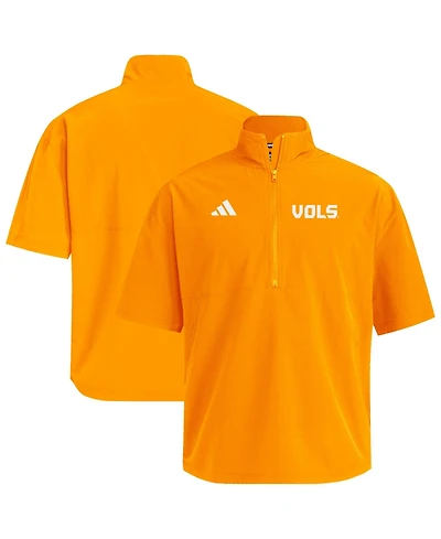 Adidas Men's Tennessee Orange Volunteers Woven Quarter-Zip Short Sleeve Pullover
