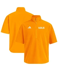 Adidas Men's Tennessee Orange Volunteers Woven Quarter-Zip Short Sleeve Pullover