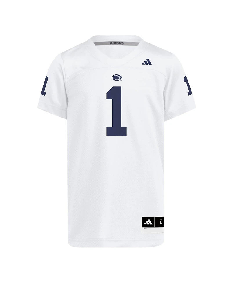 Adidas Big Boys and Girls White Penn State Nittany Lions Replica Jersey