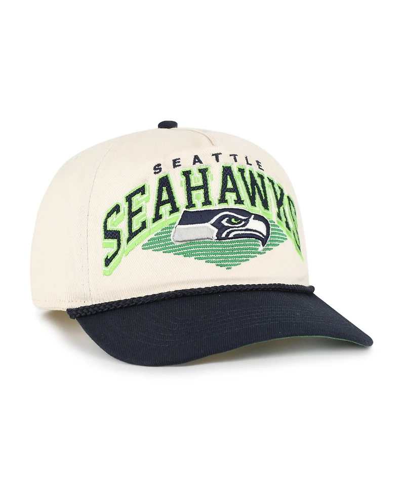 '47 Brand Men's Cream Seattle Seahawks Pomona Two-Tone Rope Unstructured Hitch Adjustable Hat