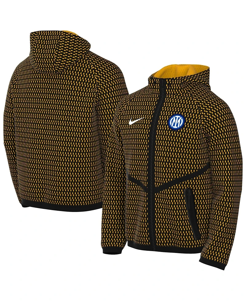 Nike Men's Black Inter Milan 2026/27 Anthem Dri-fit Full-Zip Hooded Jacket