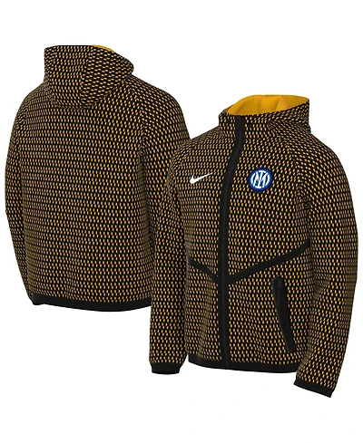 Nike Men's Black Inter Milan 2026/27 Anthem Dri-fit Full-Zip Hooded Jacket