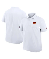 Nike Men's White Washington Commanders Sideline Woven Dri-fit Polo Shirt