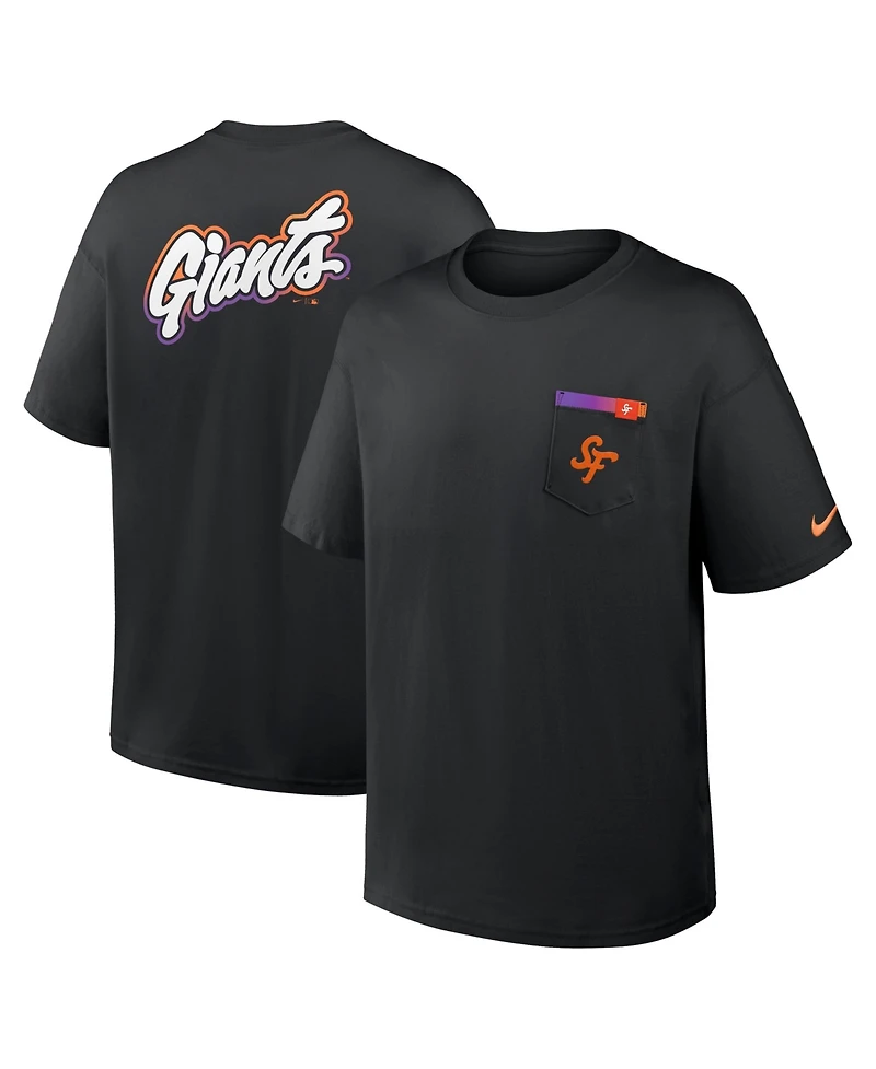 Nike Men's Black San Francisco Giants City Connect Max90 Pocket T-Shirt
