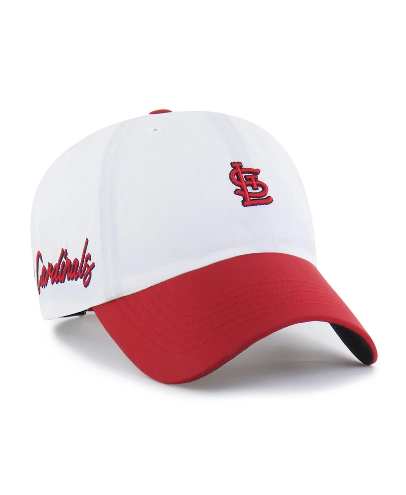 47 Brand Men's White/Red St. Louis Cardinals Vista Mini Clean Up Adjustable Hat