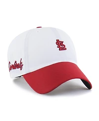 47 Brand Men's White/Red St. Louis Cardinals Vista Mini Clean Up Adjustable Hat
