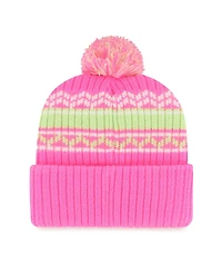 '47 Brand Big Boys and Girls Pink Chicago White Sox Polar Vortex Cuffed Knit Hat with Pom
