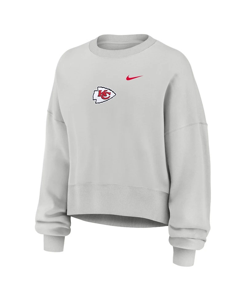 Nike Women's Gray Kansas City Chiefs Oversized Primetime Phoenix Fleece Sweatshirt