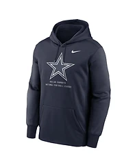 Nike Men's Navy Dallas Cowboys Toss Sweep Therma-fit Hoodie