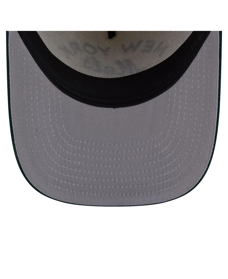 New Era Men's Cream/Dark Green New York Mets Chrome A-Frame 9FIFTY Snapback Hat