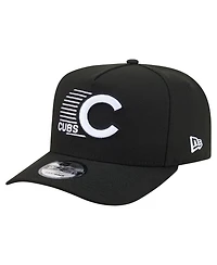New Era Men's Black Chicago Cubs Motion A-Frame 9FIFTY Snapback Hat