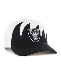 47 Brand Men's White Las Vegas Raiders Jagged Hitch Adjustable Hat