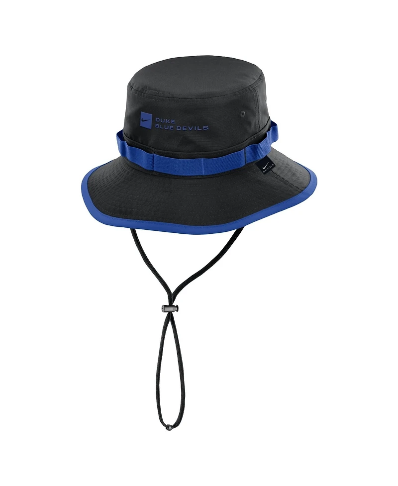 Nike Men's Black Duke Blue Devils 2026 Sideline Apex Boonie Bucket Hat