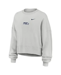 Nike Women's Gray Seattle Seahawks Oversized Primetime Phoenix Fleece Sweatshirt