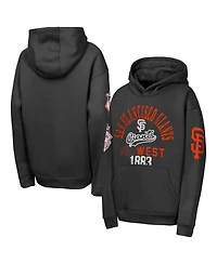 Outerstuff Big Boys and Girls Black San Francisco Giants Premium Sweep Fleece Hoodie