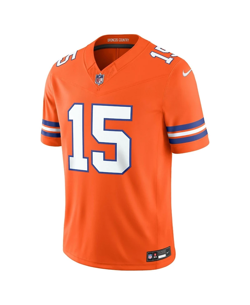 Nike Men's Nik Bonitto Orange Denver Broncos Alternate Mile High Collection 1977 Throwback Vapor F.u.s.e. Stitched Limited Jersey