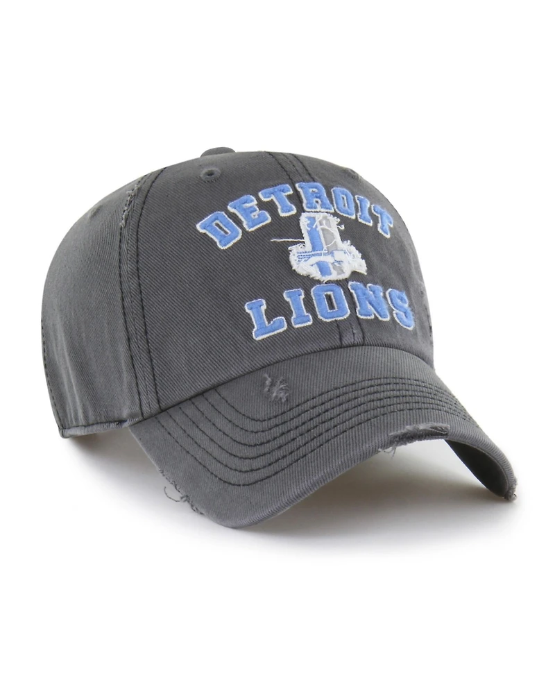 '47 Brand Men's Charcoal Detroit Lions Seymoore Clean Up Adjustable Hat