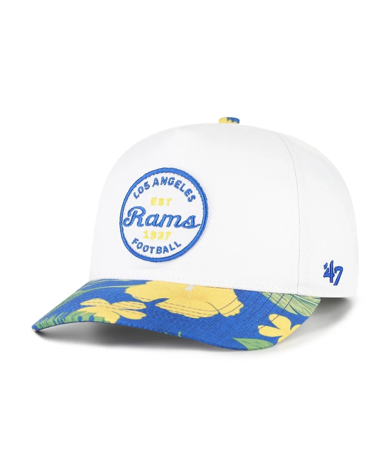 47 Brand Men's White/Royal Los Angeles Rams Beach Side Hitch Adjustable Hat