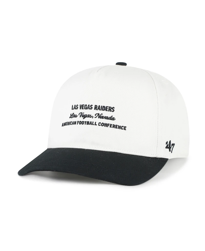 '47 Brand Men's White Las Vegas Raiders Contemporary Two-Tone Hitch Adjustable Hat