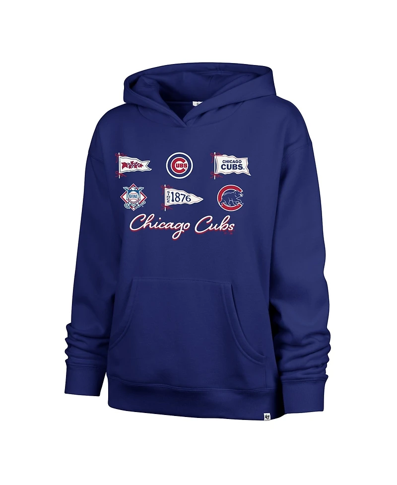 '47 Brand Women's Chicago Cubs Bow Banners Naomi Graphic Pullover Hoodie