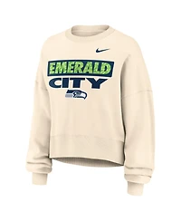 Nike Women's Natural Seattle Seahawks Deep Threat Phoenix Sweatshirt