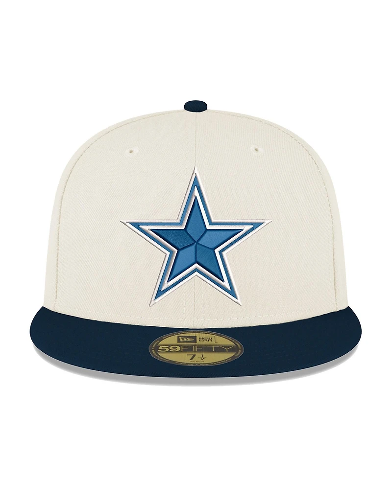 New Era Men's Cream/Navy Dallas Cowboys America's 250th 59FIFTY Fitted Hat