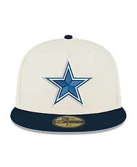 New Era Men's Cream/Navy Dallas Cowboys America's 250th 59FIFTY Fitted Hat