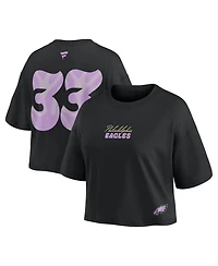 Fanatics Women's Philadelphia Eagles Cooper DeJean Cropped Puff-Print T-Shirt