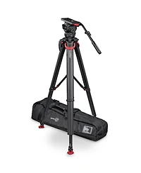 Sachtler Video 18 S2 Fluid Head with flowtech 100 3-Section Carbon Fiber Tripod, Mid-Level Spreader