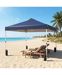 Gouun 10 x 10 ft Pop-Up Canopy Tent with Wheeled Storage Bag