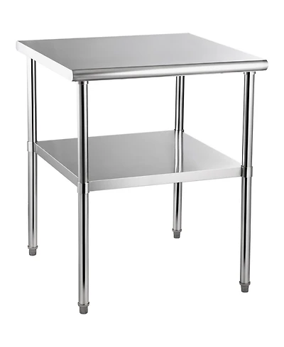 Hongge Heavy Duty Stainless Steel Prep Table 30 x 30 x 36 in Supporting 800 lbs with Adjustable Undershelf