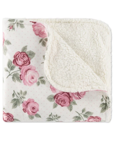 Huggies Baby Girls' Allover Rose Graphic Print Blanket