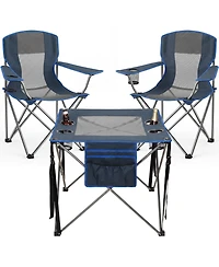 Piscifun 3 Piece Foldable Camping Chair Set With Cup Holder Carry Bag For Outdoor Sports Hiking Picnic